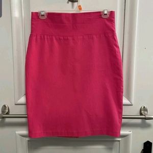 Pink pencil skirt